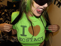 i <3 ecstacy green tee