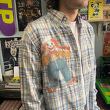 1 of 1 clown plaid button down