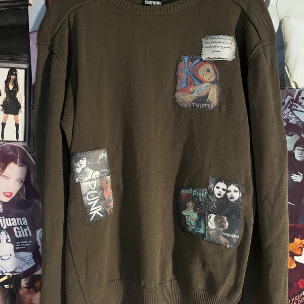 knit sweater + patches