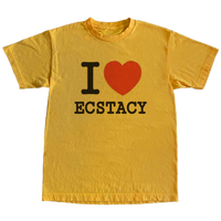 i <3 ecstacy yellow tee