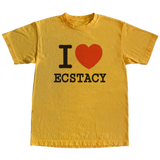 i <3 ecstacy yellow tee