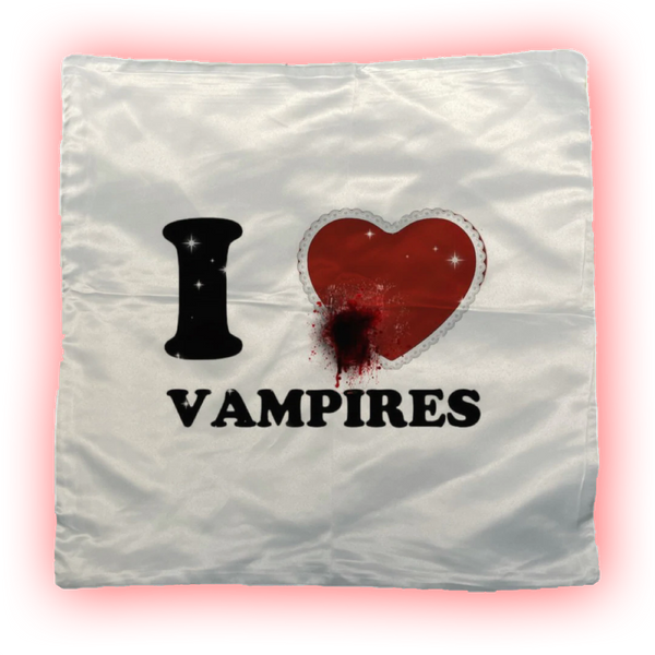 i heart vampires pillow case